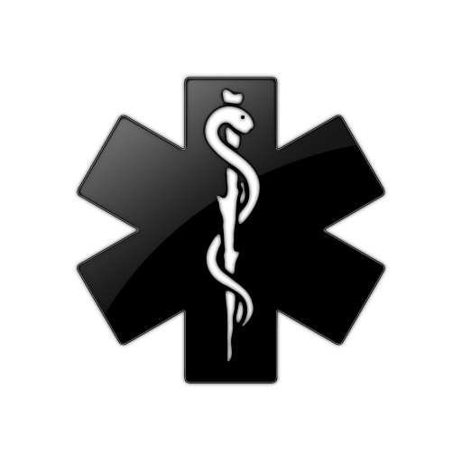 cruz de caduceo alerta medica simbolo