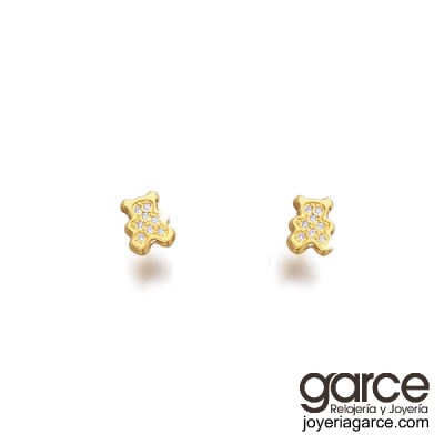 Pendiente Osito para Niña Oro 18 kilates